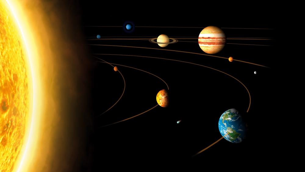 Planetary system wallpaper