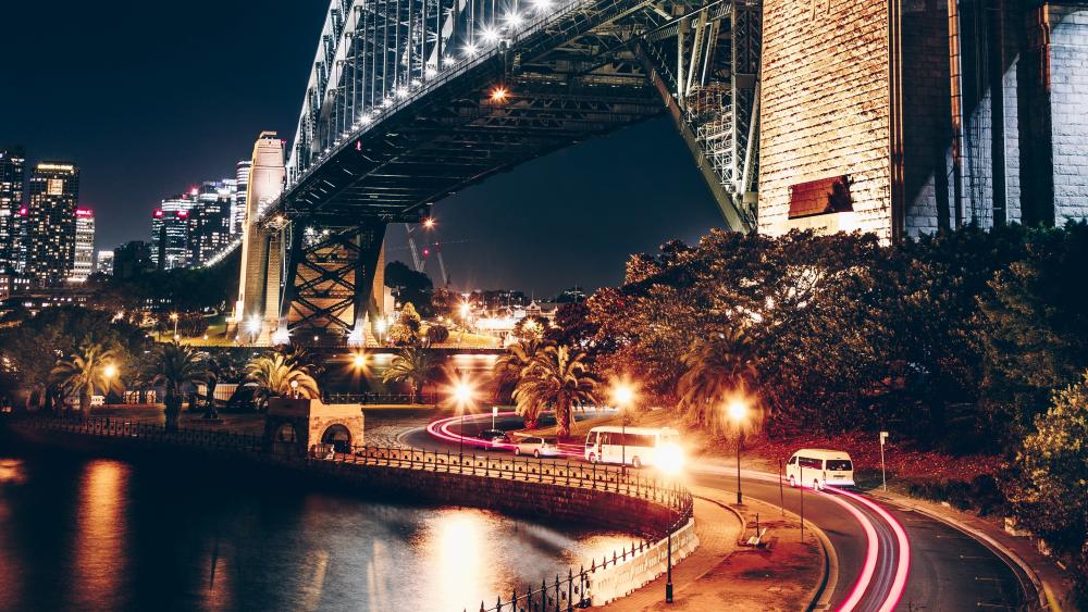 Sydney at night wallpaper