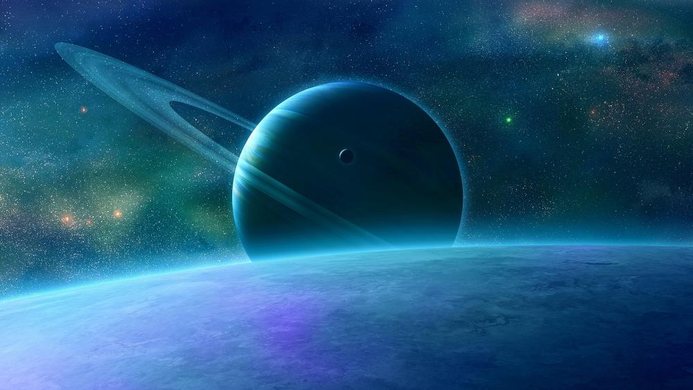 Fantasy space planets wallpaper