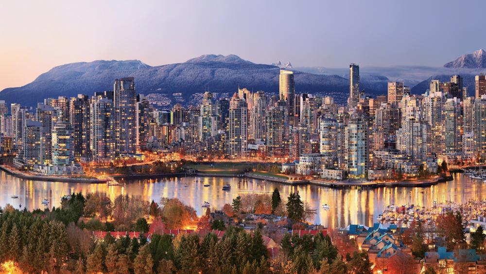 Panoramic view of Vancouver wallpaper