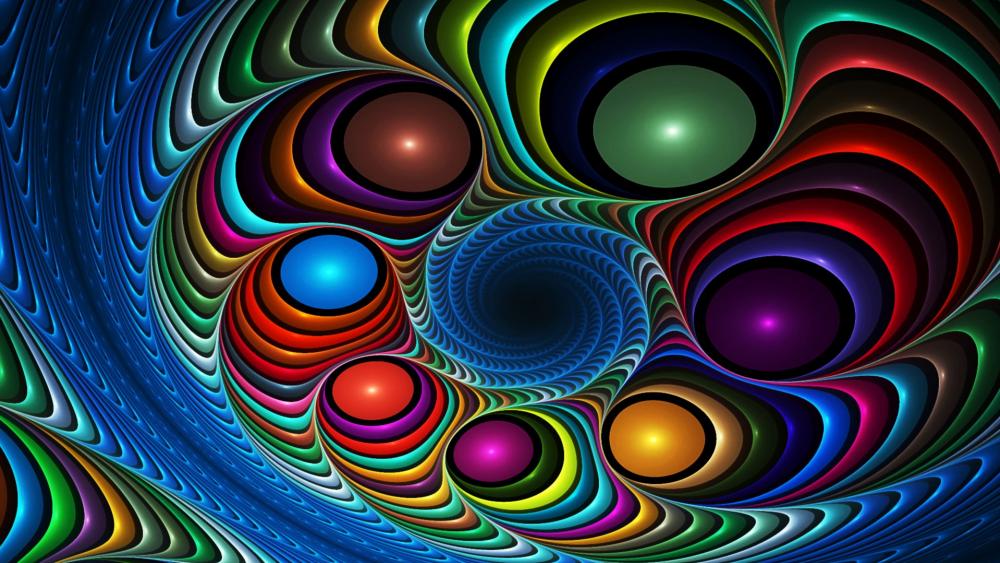 Multicolored fractal wallpaper