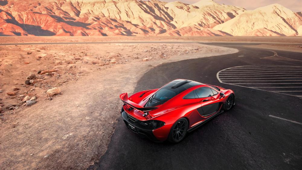 McLaren P1 in Death Valley National Park wallpaper