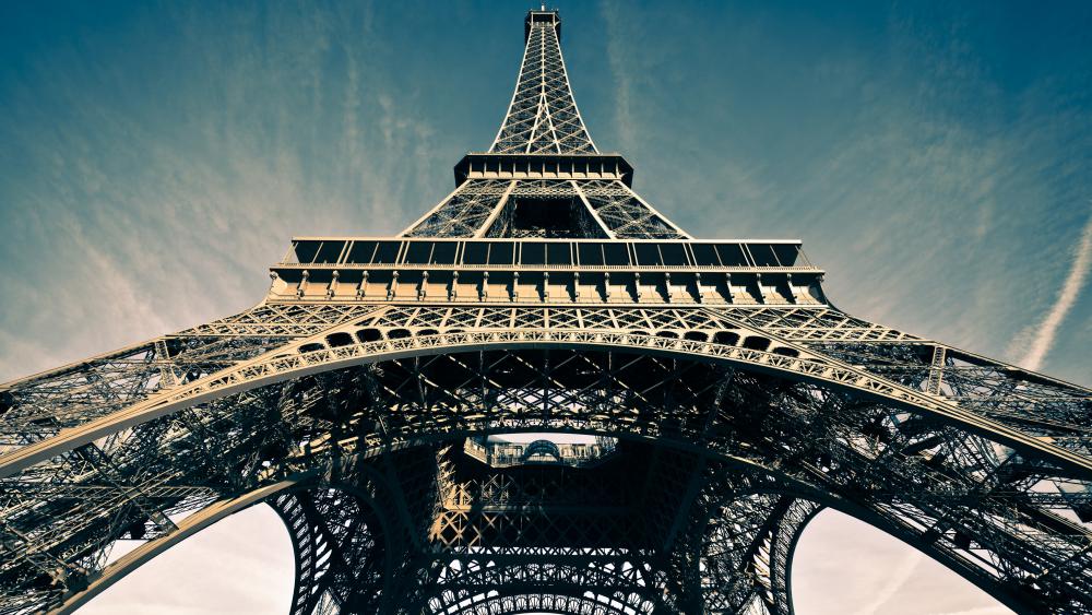 Eiffel Tower low angle view wallpaper