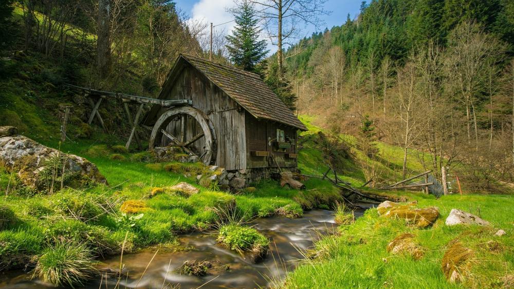 Old mill in the Black Forest (Reichenbach, Germany) wallpaper