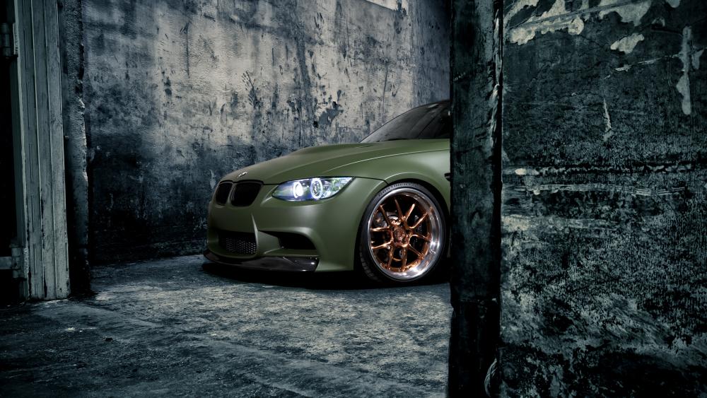 Matte Green BMW M3 wallpaper