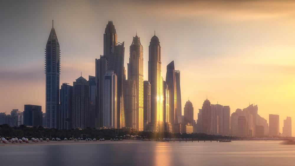 Dubai Marina skyscrapers wallpaper