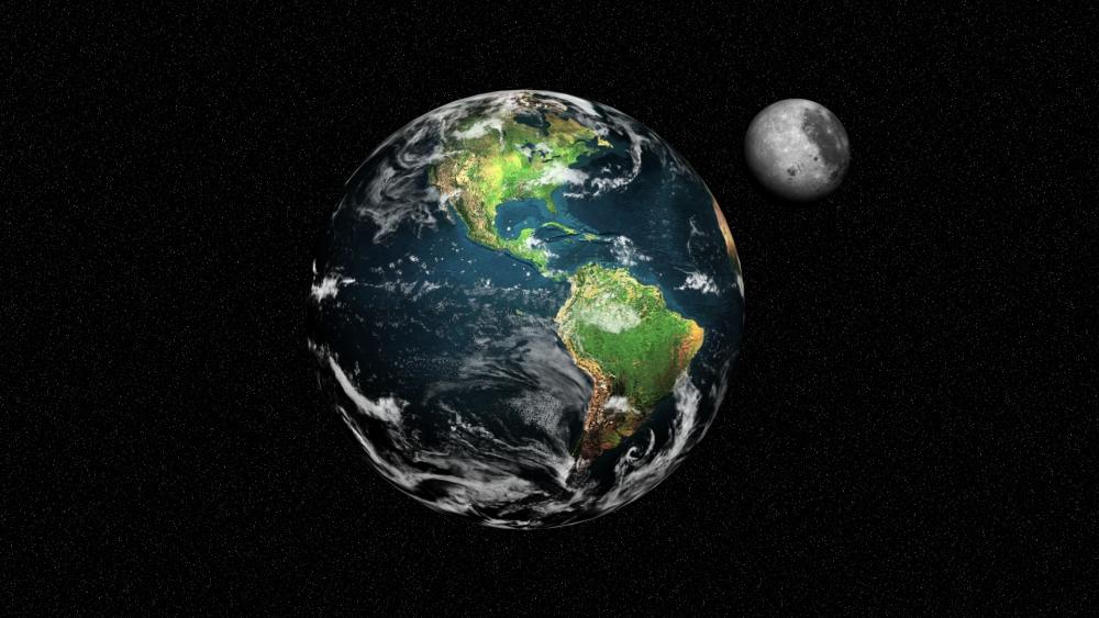 The Earth and the Moon wallpaper