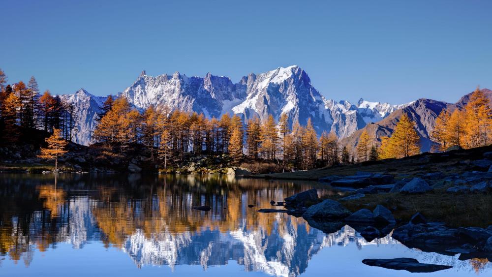 Mont Blanc reflection wallpaper