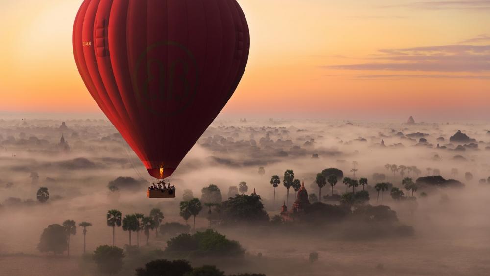 Balloon Flight over Burma wallpaper
