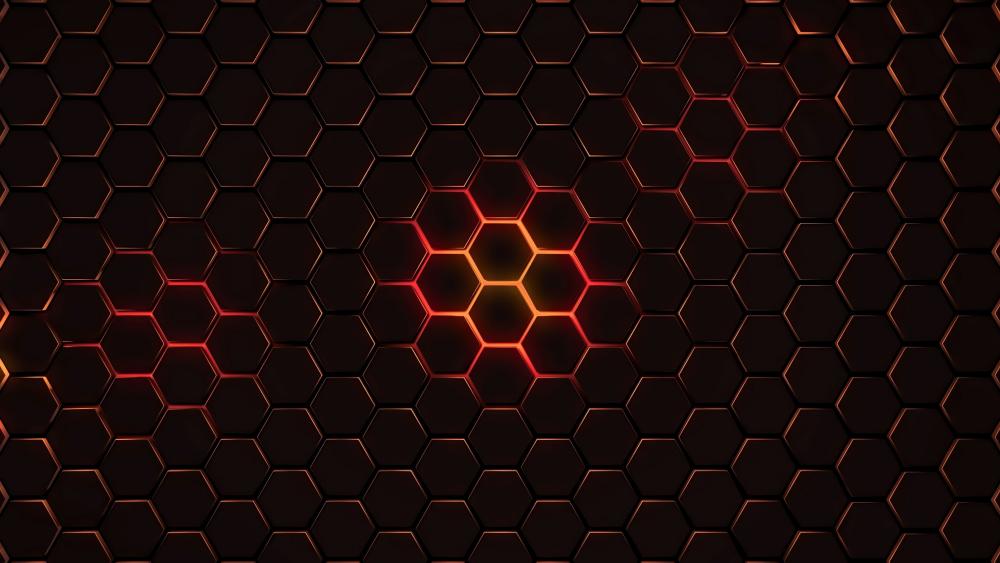 Honeycomb network wallpaper