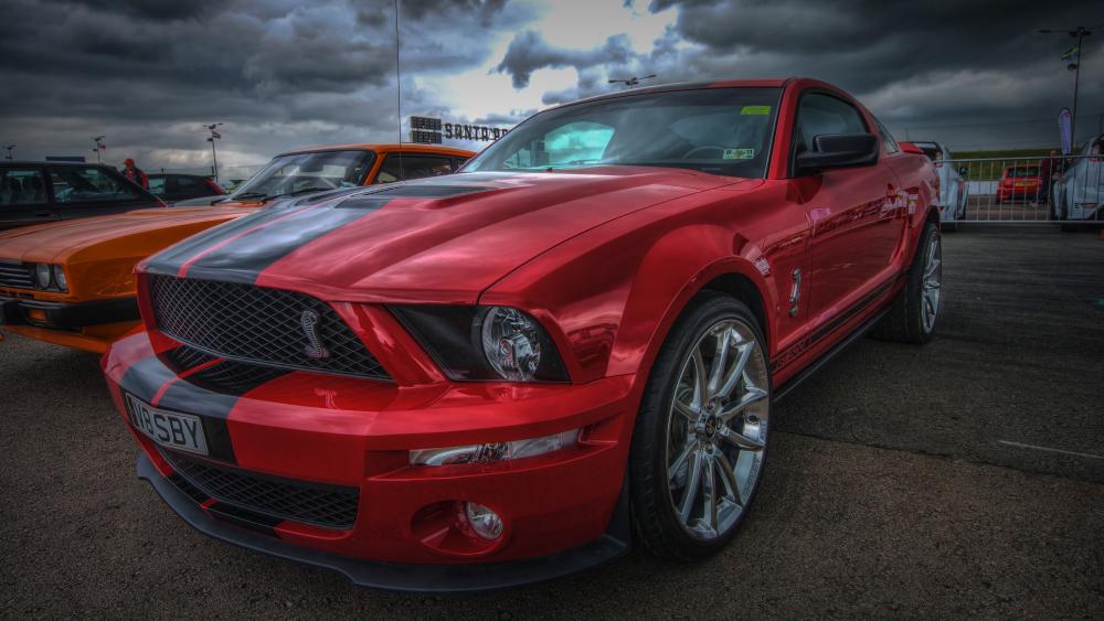 Red Ford Mustang wallpaper