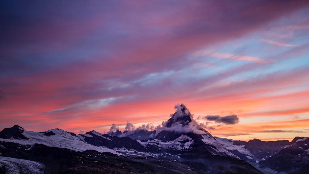 Cloudy Matterhorn wallpaper