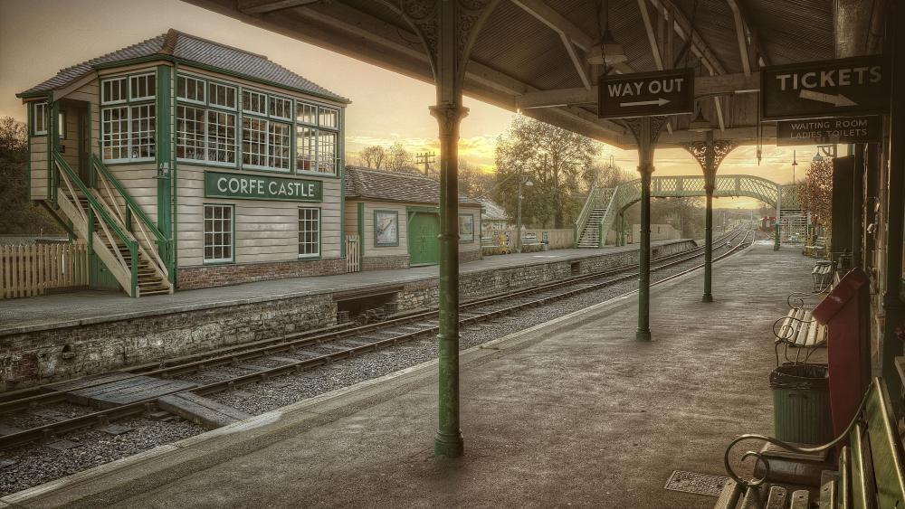 Corfe Castle railway station (Swanage Railway) wallpaper