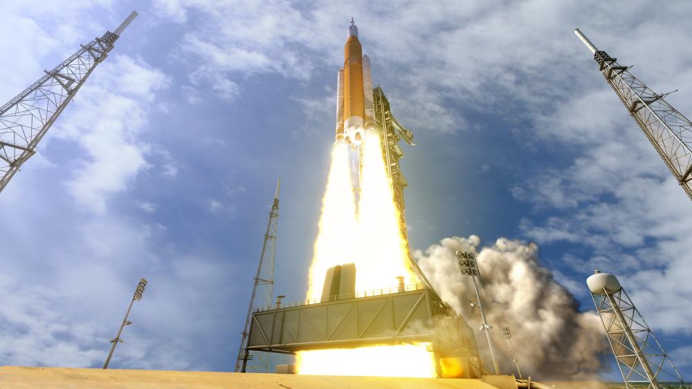 First flight of Space Launch System wallpaper