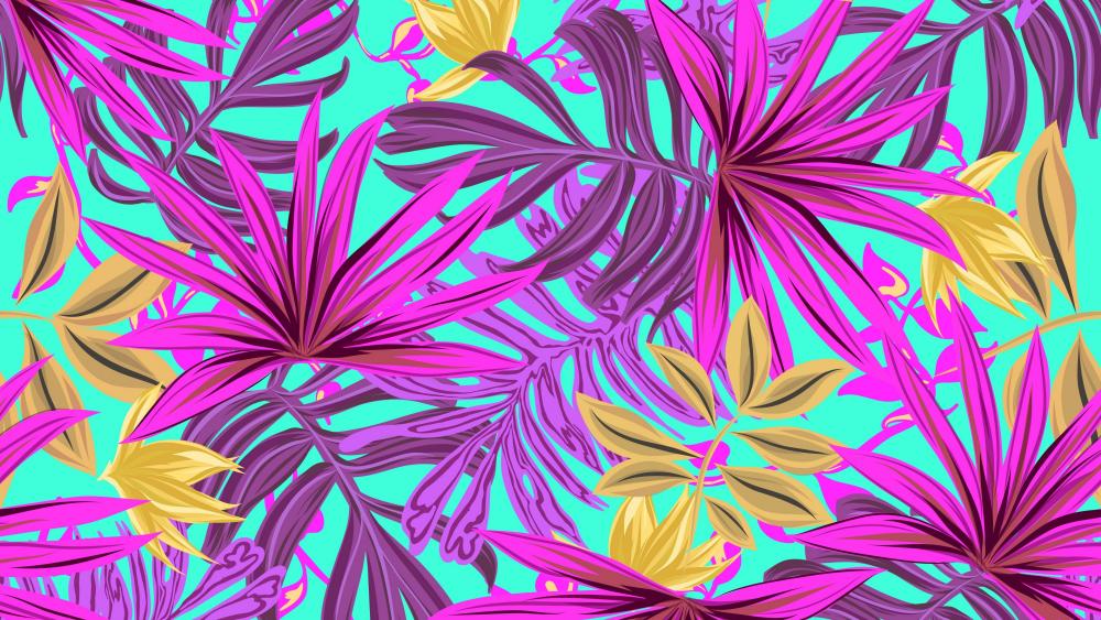 Tropical leaves pattern wallpaper