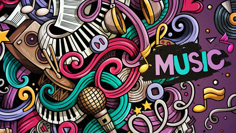 Music doodle wallpaper