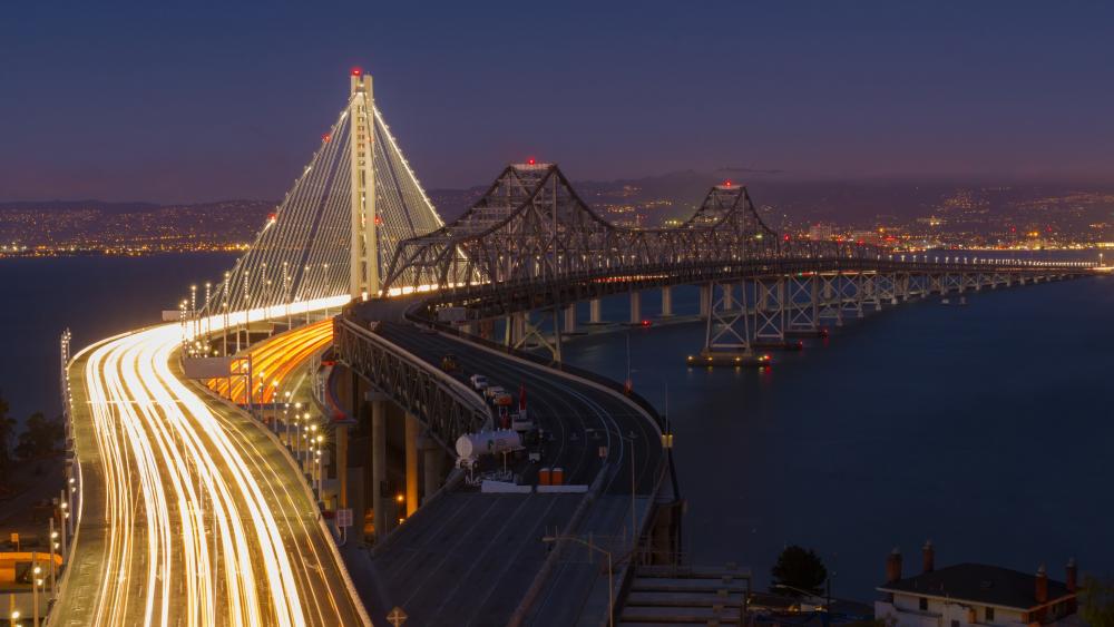 San Francisco–Oakland Bay Bridge Long Exposure Photography wallpaper