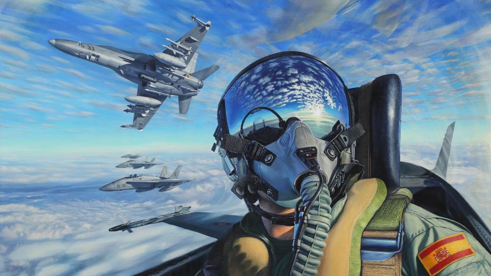 McDonnell Douglas F/A-18 Hornet Painting artwork wallpaper