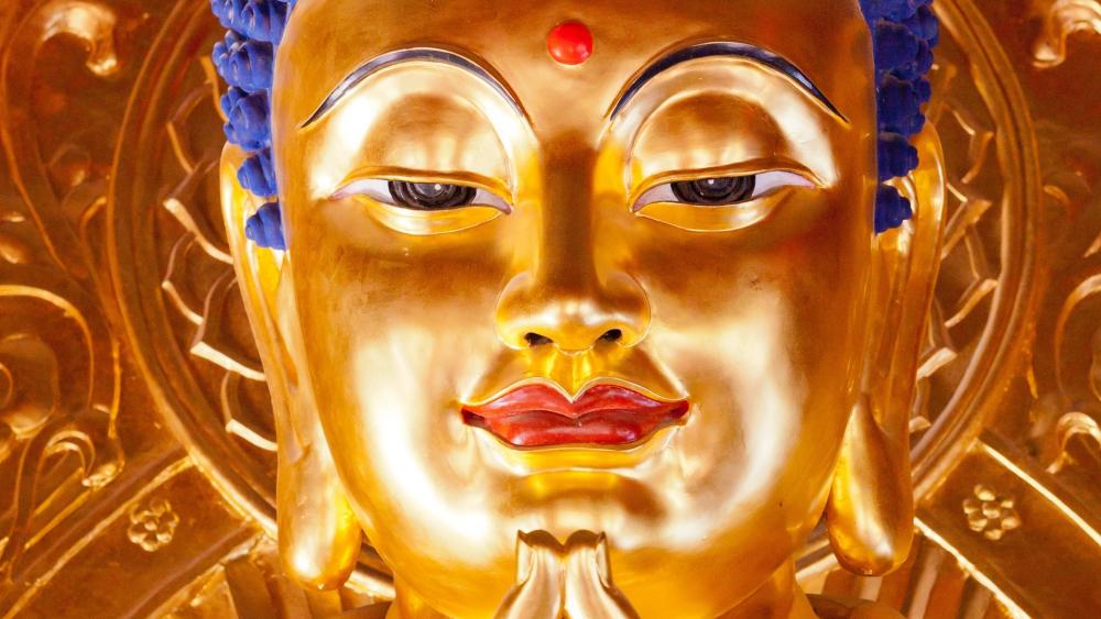 Gold Buddha statue wallpaper