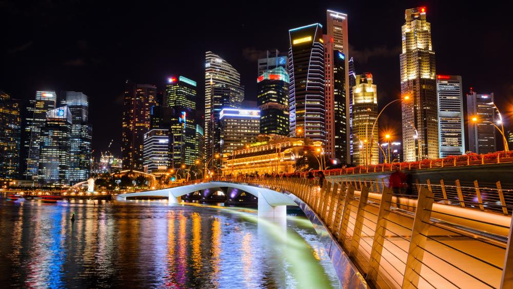 Jubilee Bridge (Marina Bay, Singapore) wallpaper