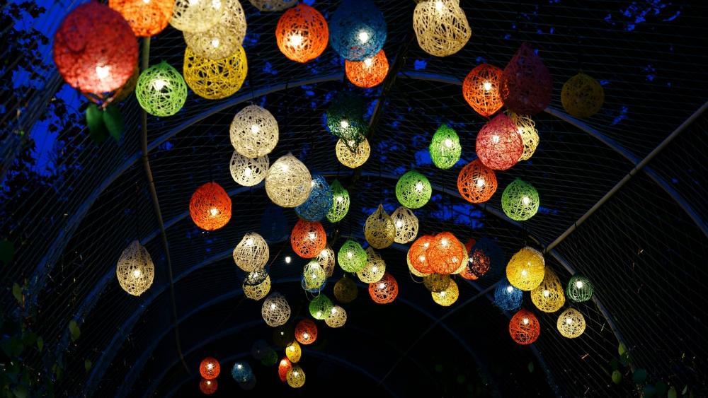 Decoration lighting balls wallpaper