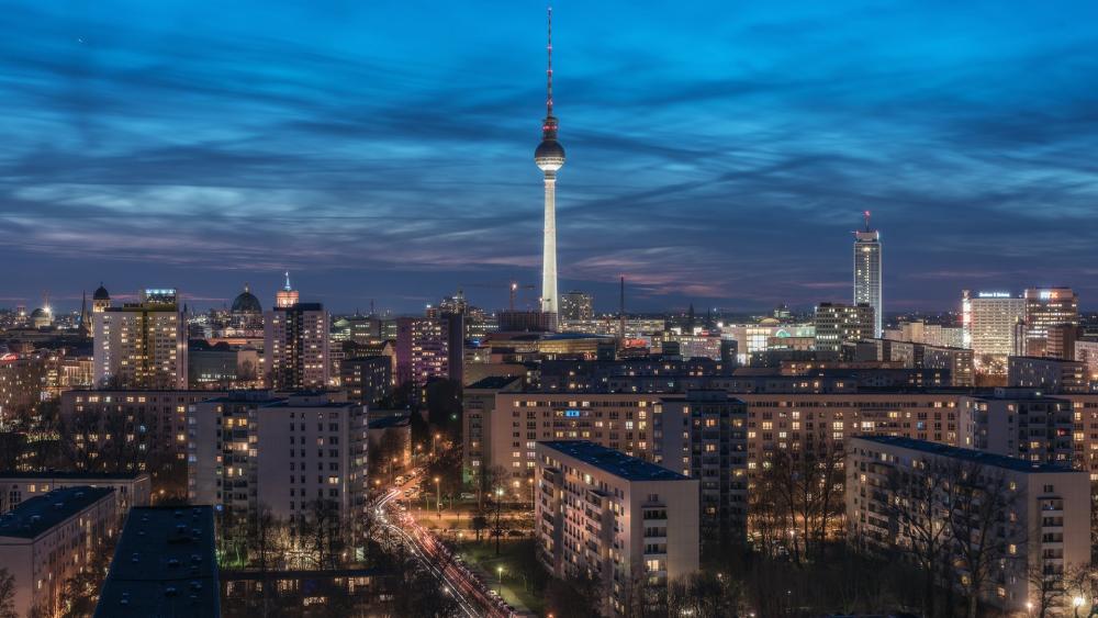 Berlin city skyline wallpaper