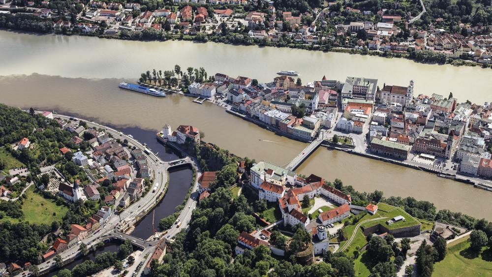 Passau rivers wallpaper