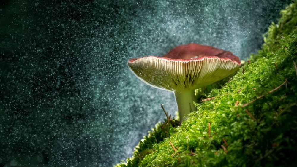 Mushroom close-up wallpaper