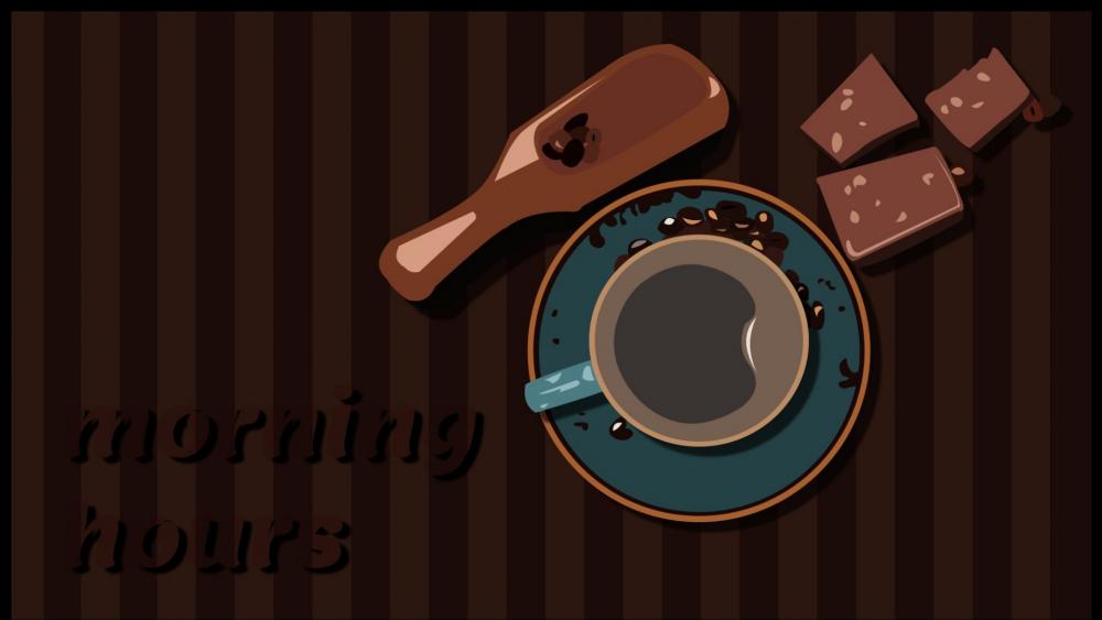 Coffee illustration wallpaper