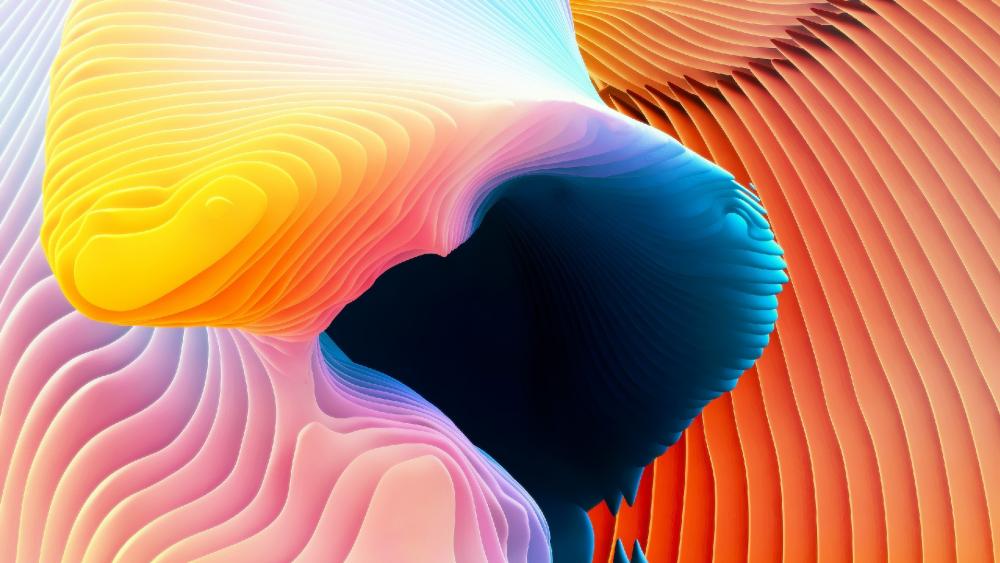 3D color abstraction wallpaper
