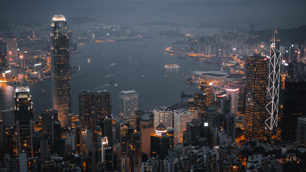 Hong Kong view from Victoria Peak wallpaper