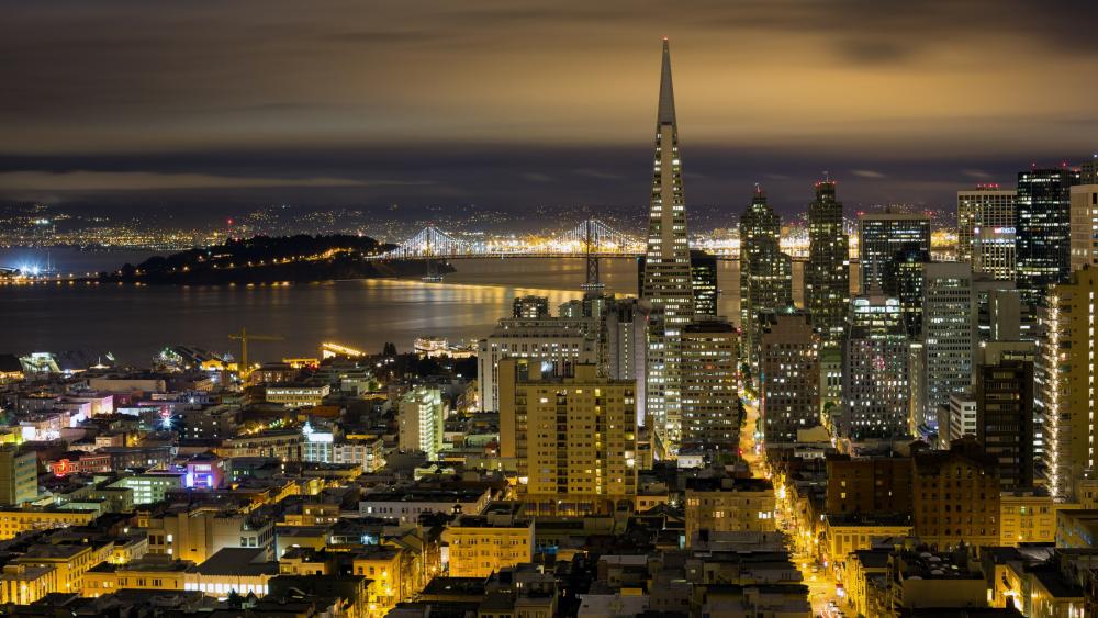 San Francisco at night wallpaper
