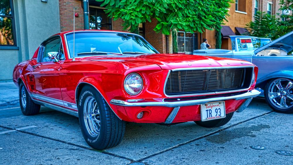 Red Ford Mustang wallpaper