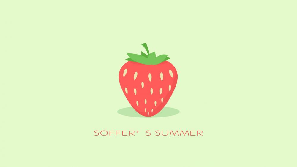 Strawberry Silliness in Summer wallpaper