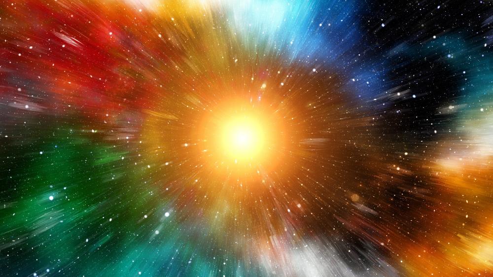 Colorful universe illustration wallpaper