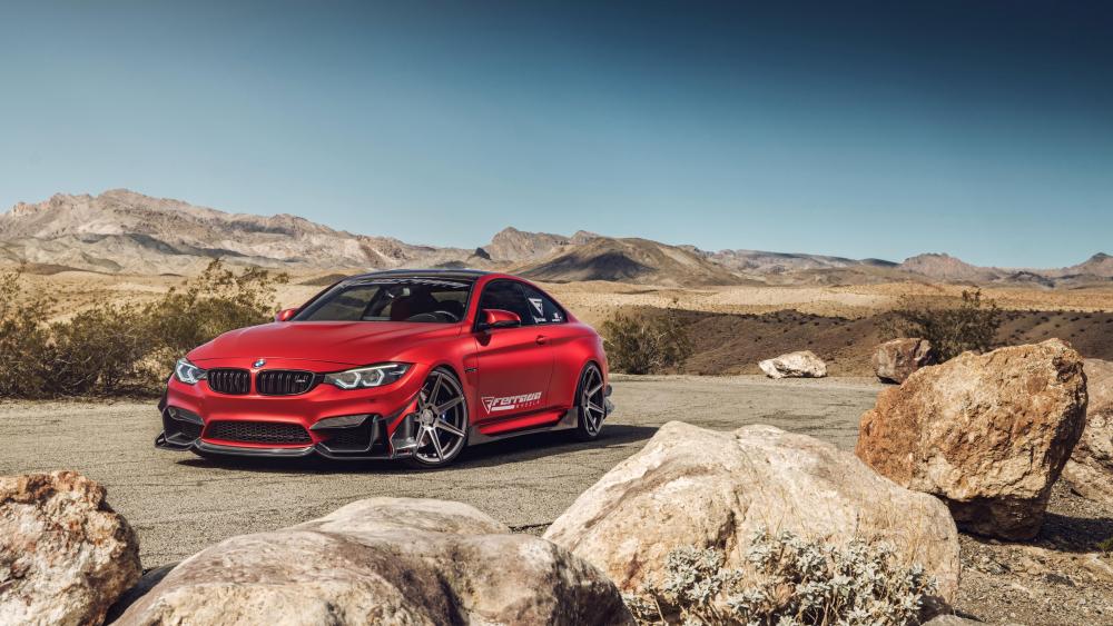 BMW M4 on Ferrada wheels wallpaper