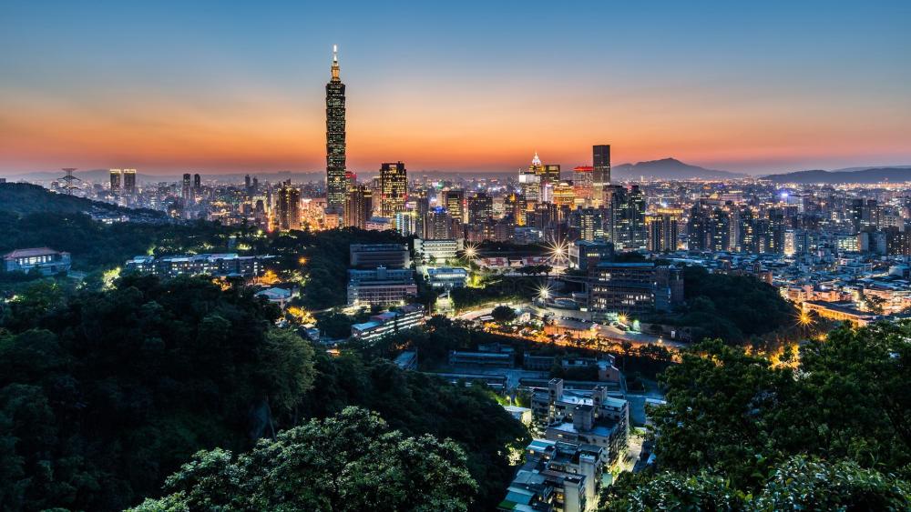 Taipei skyline wallpaper