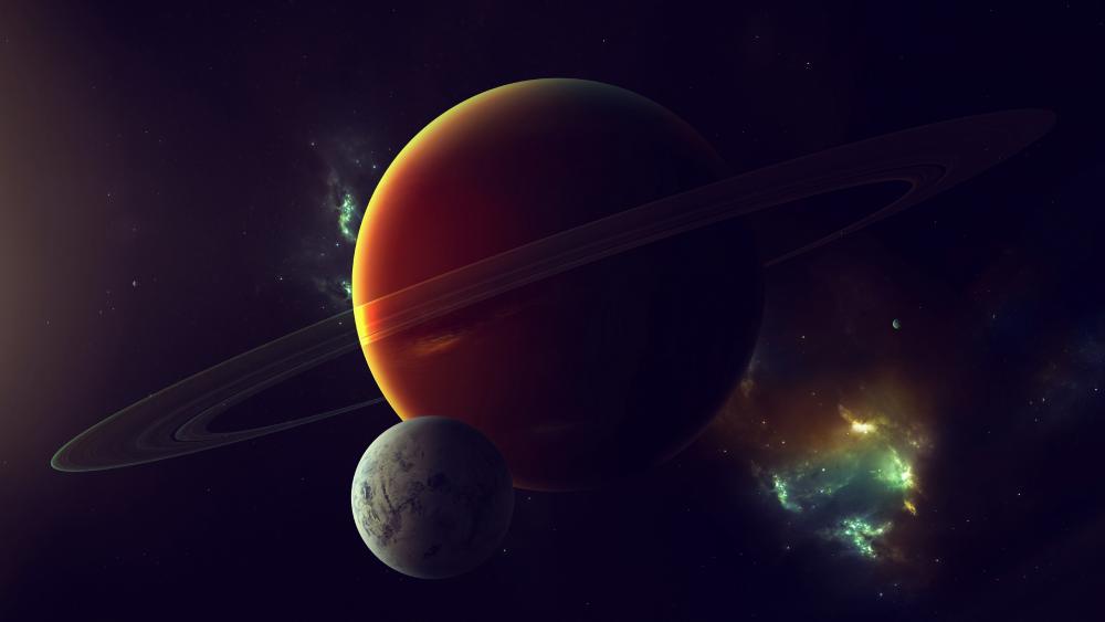 Planets in the space wallpaper