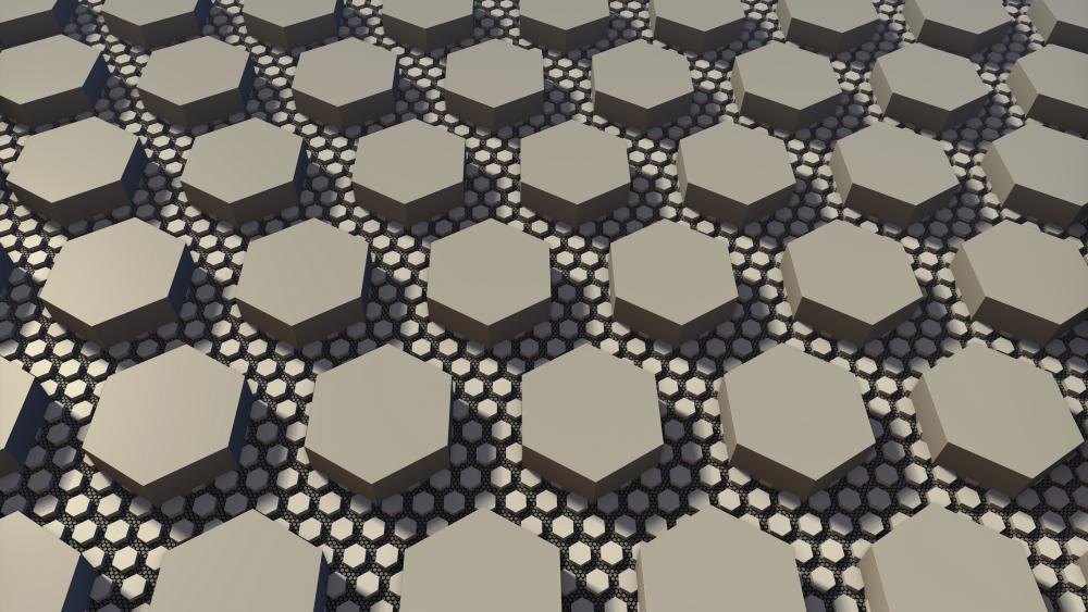 Hexahedron pattern wallpaper