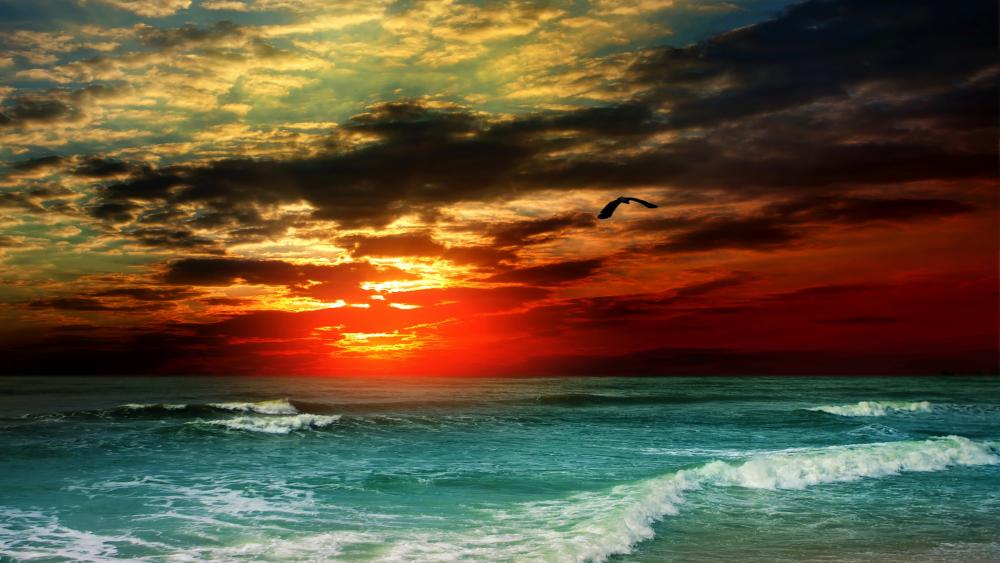 Ocean sunset wallpaper