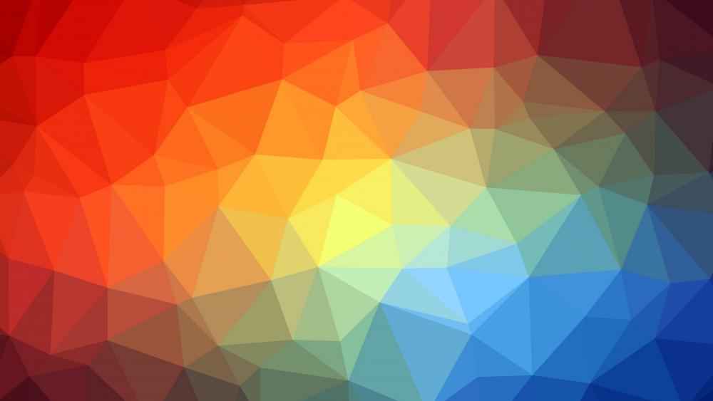 3D colorful polygon wallpaper