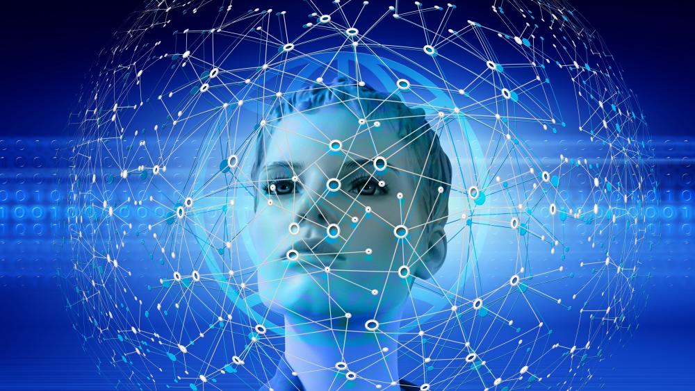 Artificial Intelligence global network wallpaper