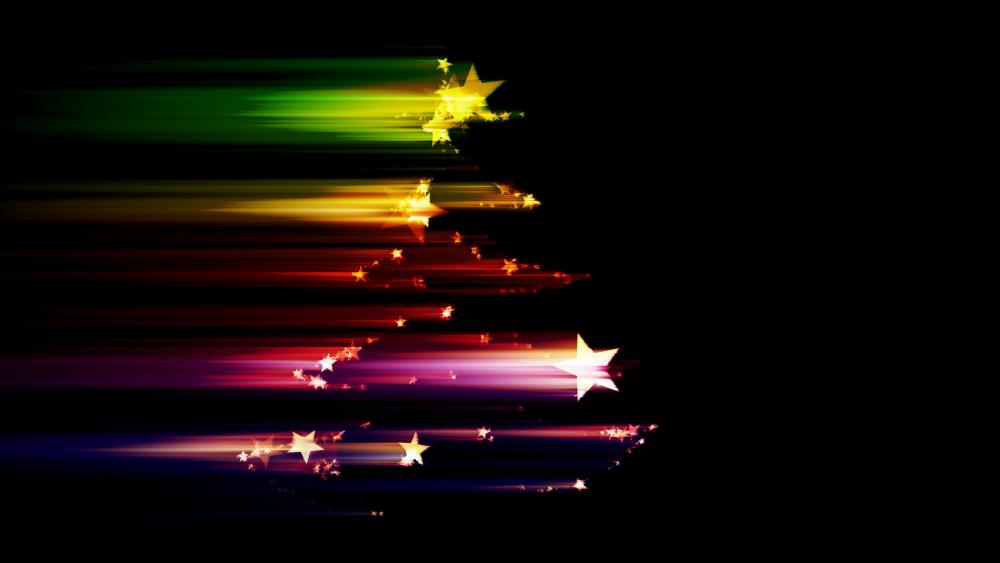 Colorful Christmas Stars wallpaper