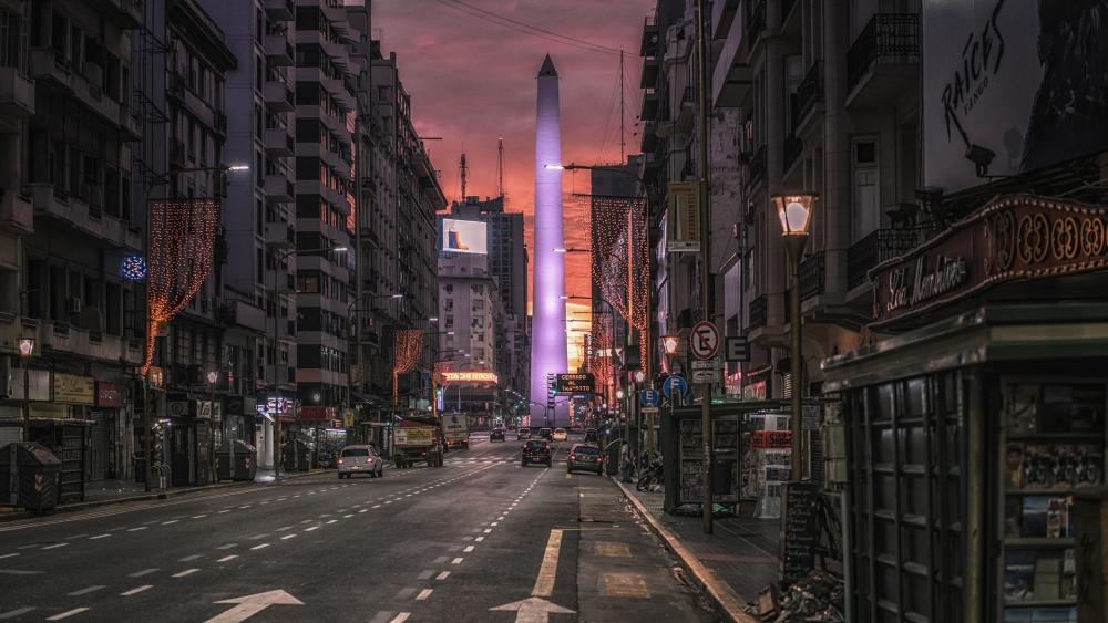 Purple Obelisk (Buenos Aires) wallpaper