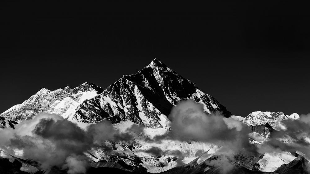 Mount Everest  - Monochrome Photography wallpaper
