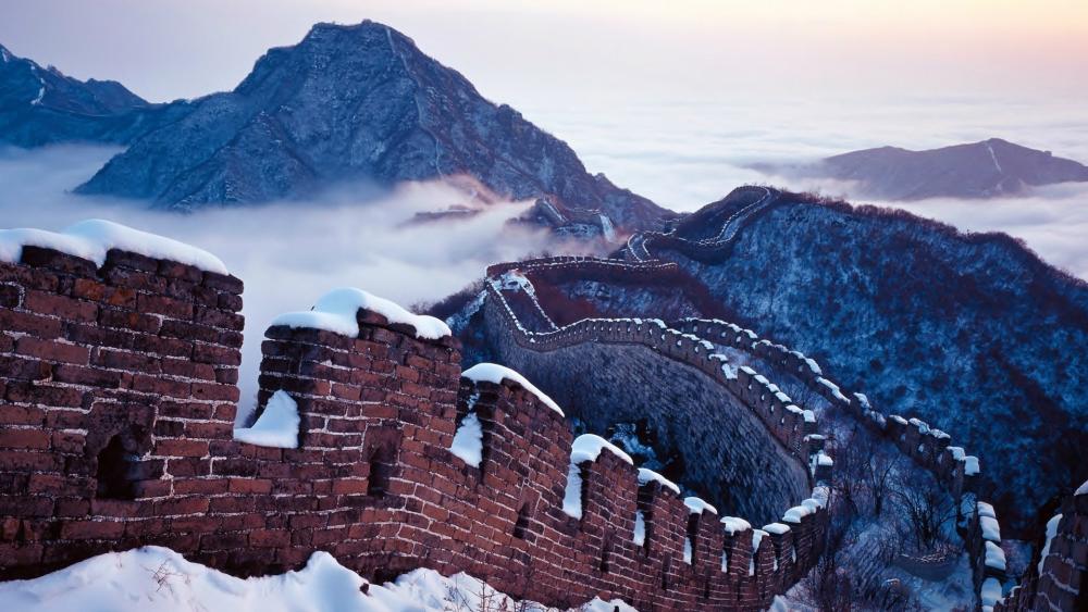 Snowy Great Wall wallpaper