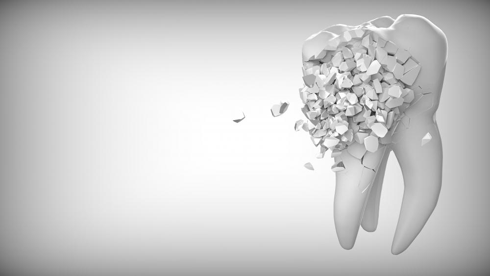 Tooth decay creative art wallpaper