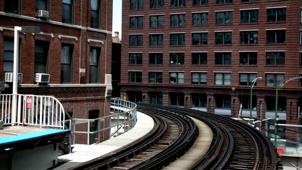 Chicago L Train Tracks wallpaper
