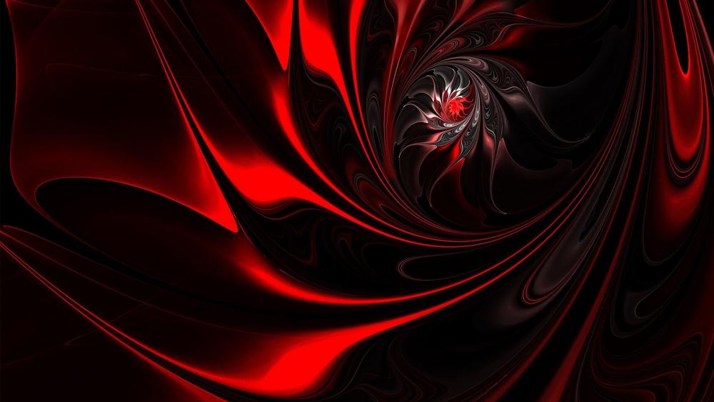 Ripples in red wallpaper