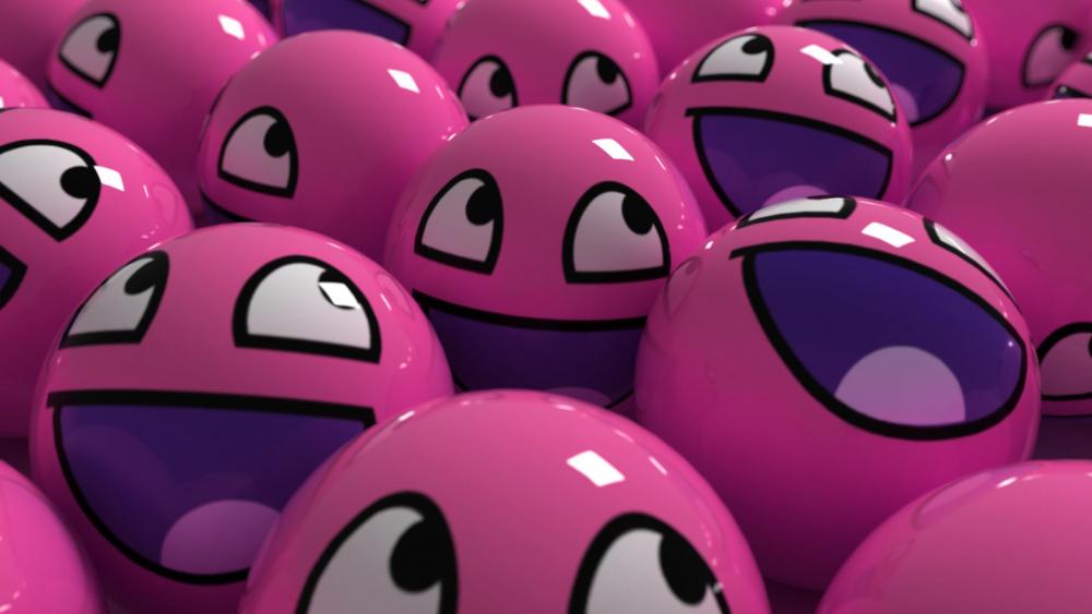 pink emojis wallpaper